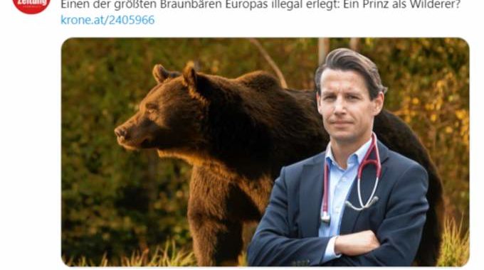 Liechtensteiner Prinz Emanuel erlegt grössten Braunbären Europas
